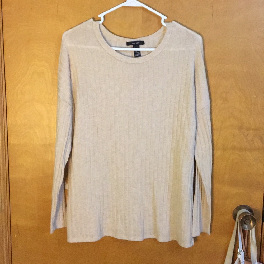 forever 21 light pink longsleeve shirt